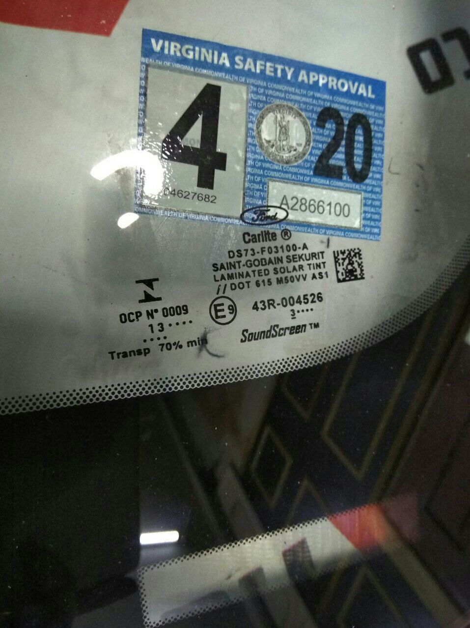 Лобовое стекло с зеркалом заднего вида для Ford Fusion · 2014–2015